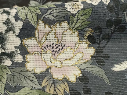平和屋着物＊夏物 訪問着 絽 草花文 洗える着物 AABH3262jd