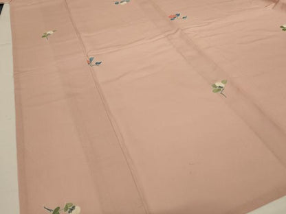 平和屋着物＊夏物 小紋 絽 草花文 小田急百貨店扱い 正絹 逸品 AABH3266jd