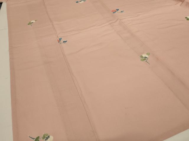 平和屋着物＊夏物 小紋 絽 草花文 小田急百貨店扱い 正絹 逸品 AABH3266jd