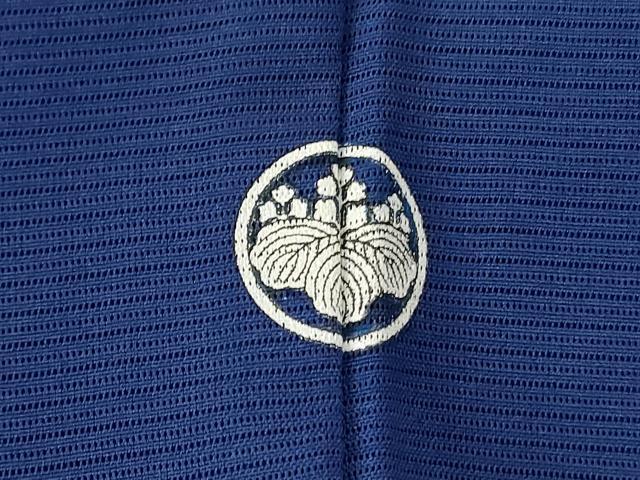 平和屋着物＊夏物 無地絵羽訪問着 絽 刺繍 雪輪花文 紺色 正絹 逸品 AABH3271jd