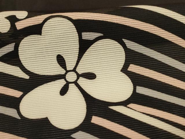 平和屋着物＊夏物 黒留袖 絽 若林 立波花文 洗える着物 AABH3272jd
