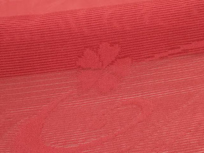 平和屋着物＊夏物 色無地 絽 流水花文紗 紅海老茶色 正絹 逸品 AABH3273jd