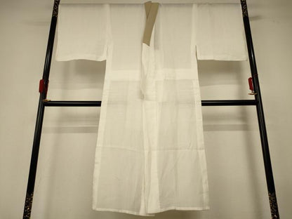 平和屋着物＊夏物　長襦袢　白色　麻　逸品　AABH3274jd