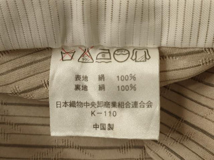 平和屋着物▽お召　単衣　捩り織　蜻蛉　正絹　逸品　AABH3278jd