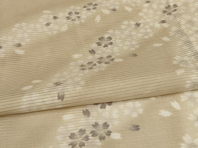 平和屋着物＊夏物　小紋　絽　桜　洗える着物　未使用　AABH3279jd 平和屋着物＊夏物 小紋 絽 桜 洗える着物 未使用 AABH3279jd