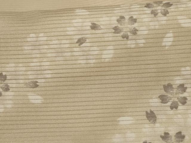平和屋着物＊夏物 小紋 絽 桜 洗える着物 未使用 AABH3279jd