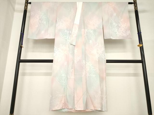 平和屋着物●長襦袢　無双仕立て　辻が花地紋　暈し染　やまと誂製　正絹　逸品　AABH3282ck