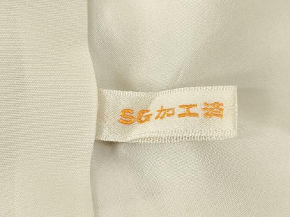 平和屋着物●本場大島紬　白大島　カタス9マルキ　流水花間道　正絹　逸品　AABH3283ck