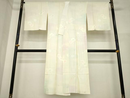平和屋着物●長襦袢　袷　舞梅地紋　暈し染め　さが美扱い　正絹　逸品　未使用　AABH3284ck