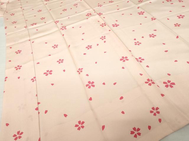 平和屋着物●長襦袢　無双仕立て　舞桜　正絹　逸品　未使用　AABH3285ck