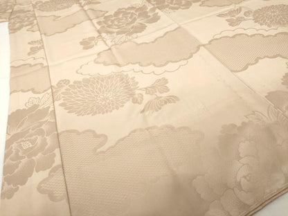 平和屋着物●長襦袢　無双仕立て　雲重ね地紋　正絹　逸品　未使用　AABH3288ck