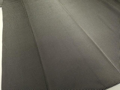 平和屋着物●伝統工芸師　服部光擴　小紋　粋京小紋　間道　黒地　正絹　逸品　AABH3292ck