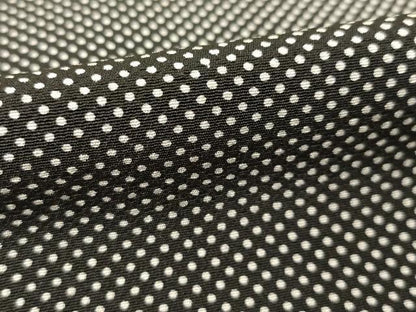 平和屋着物●伝統工芸師　服部光擴　小紋　粋京小紋　間道　黒地　正絹　逸品　AABH3292ck
