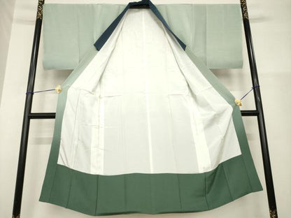 平和屋着物●男性　本場大島紬　アンサンブル　長襦袢(袷)セット　亀甲絣　正絹　逸品　AABH3296ck