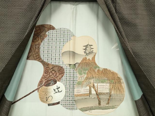 平和屋着物●男性　本場大島紬　アンサンブル　亀甲絣　正絹　逸品　AABH3298ck