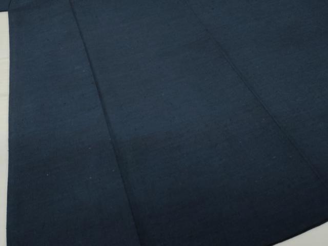 平和屋着物●男性　結城紬　アンサンブル　杢　青褐色　正絹　逸品　AABH3300ck