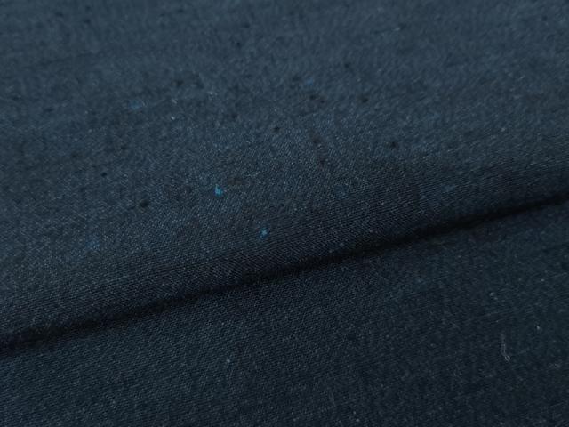 平和屋着物●男性　結城紬　アンサンブル　杢　青褐色　正絹　逸品　AABH3300ck
