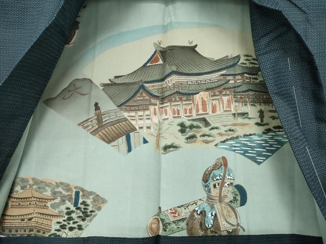 平和屋着物●男性　本場大島紬　アンサンブル　100亀甲　総詰め　正絹　逸品　AABH3304ck
