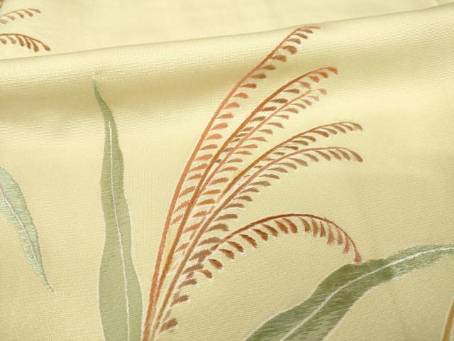 平和屋着物●訪問着　友禅　刺繍　舞蝶文　暈し染め　正絹　逸品　AABH3305ck