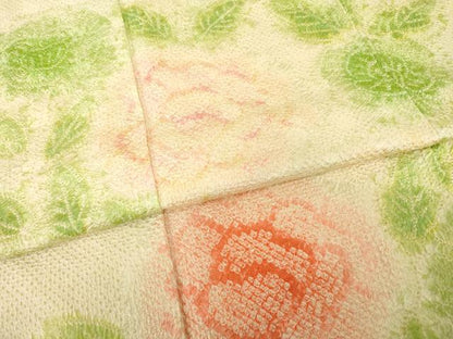 平和屋着物●豪華振袖　総絞り　舞花文　正絹　逸品　AABH3312ck