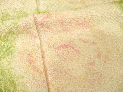 平和屋着物●豪華振袖　総絞り　舞花文　正絹　逸品　AABH3312ck