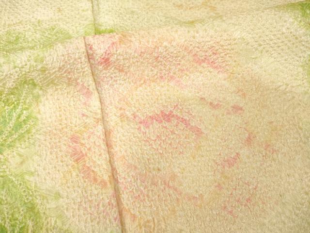 平和屋着物●豪華振袖　総絞り　舞花文　正絹　逸品　AABH3312ck
