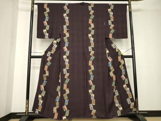 平和屋着物●上質な小紋　日本昔話　正絹　逸品　AABH3315ck