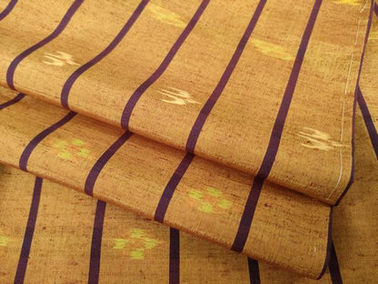 平和屋着物●本場琉球絣　紬　飛鳥文　正絹　逸品　未使用　AABH3323ck