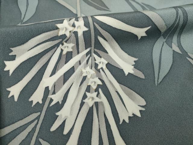 平和屋着物●訪問着　枝垂れ花文　ろうけつ染め　正絹　逸品　AABH3324ck