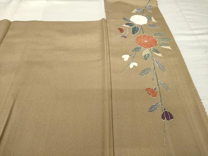 平和屋着物●訪問着　友禅　流水花籬文　ますいわ屋扱い　正絹　逸品　AABH3326ck