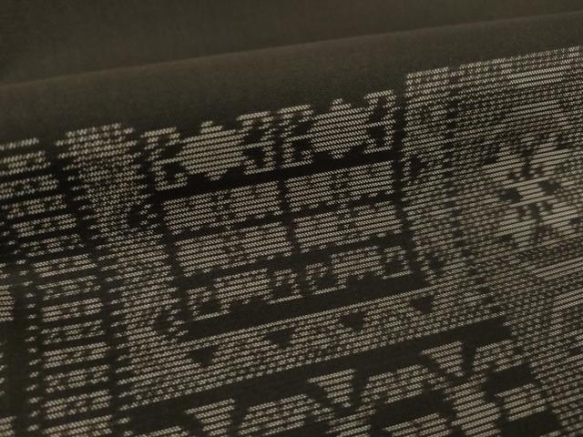 平和屋着物●本場大島紬　訪問着　横段文　正絹　逸品　AABH3331ck