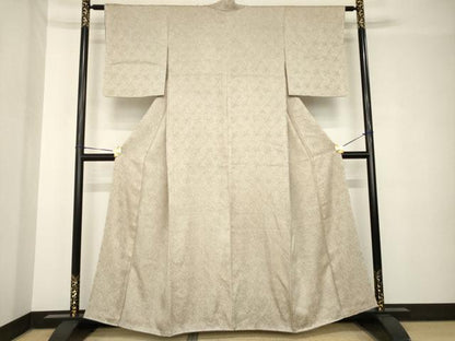 平和屋着物●大変加工の良い総絞り小紋　正絹　逸品　未使用　AABH3341ck
