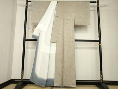 平和屋着物●大変加工の良い総絞り小紋　正絹　逸品　未使用　AABH3341ck