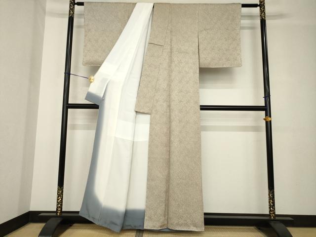 平和屋着物●大変加工の良い総絞り小紋　正絹　逸品　未使用　AABH3341ck