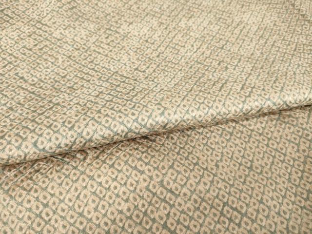 平和屋着物●大変加工の良い総絞り小紋　正絹　逸品　未使用　AABH3341ck