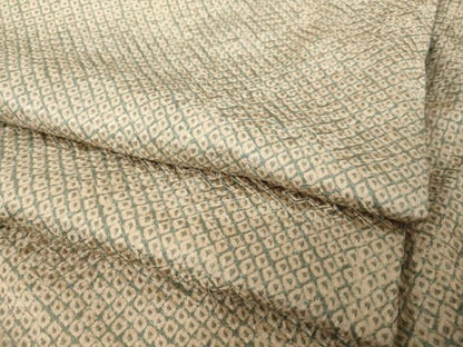 平和屋着物●大変加工の良い総絞り小紋　正絹　逸品　未使用　AABH3341ck
