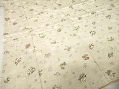 平和屋着物●上質な小紋　手描き　舞花文　正絹　逸品　AABH3344ck