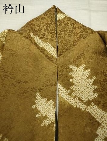 平和屋着物●上質な小紋　　絞り　枝葉文　正絹　逸品　AABH3345ck
