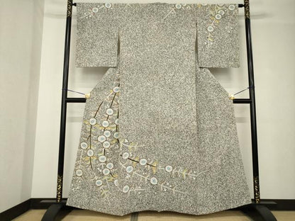 平和屋着物●訪問着　枝垂れ花文　正絹　逸品　AABH3346ck