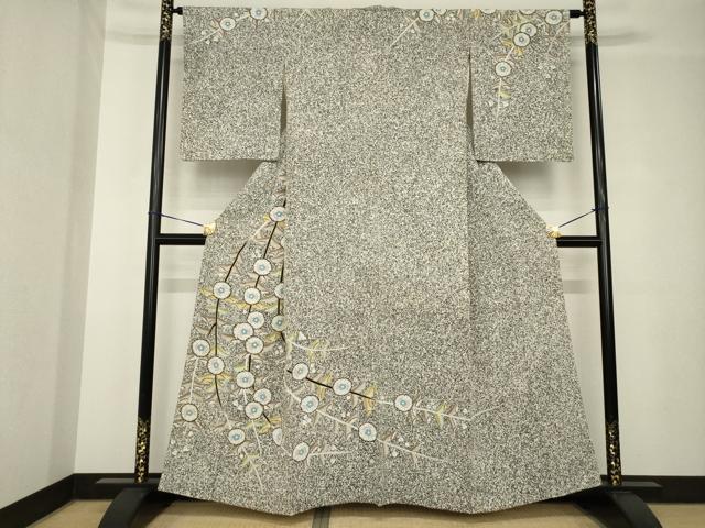 平和屋着物●訪問着　枝垂れ花文　正絹　逸品　AABH3346ck