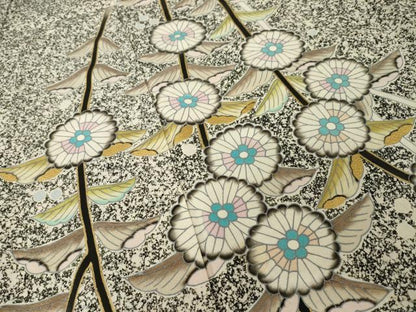 平和屋着物●訪問着　枝垂れ花文　正絹　逸品　AABH3346ck