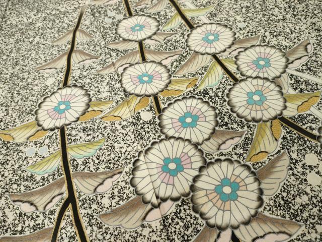 平和屋着物●訪問着　枝垂れ花文　正絹　逸品　AABH3346ck