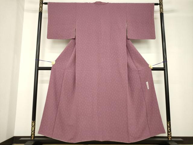 平和屋着物●世界的人形師　辻村寿三郎　ジュサブロー　小紋　幾何学文様　正絹　逸品　AABH3347ck