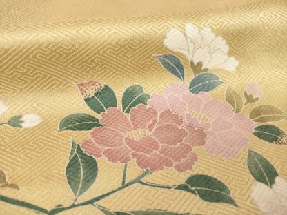 平和屋着物●訪問着　友禅　枝花文　正絹　逸品　AABH3349ck