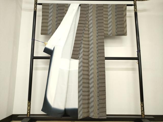 平和屋着物●上質な小紋　間道　正絹　逸品　AABH3351ck 平和屋着物○上質な小紋 間道 正絹 逸品 AABH3351ck