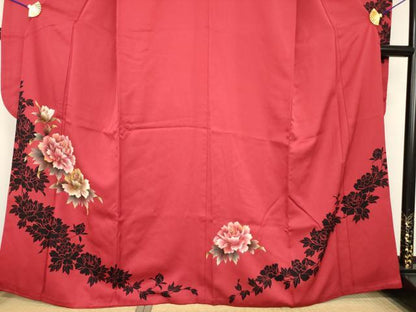 平和屋着物●豪華振袖　舞花文　正絹　逸品　AABH3352ck