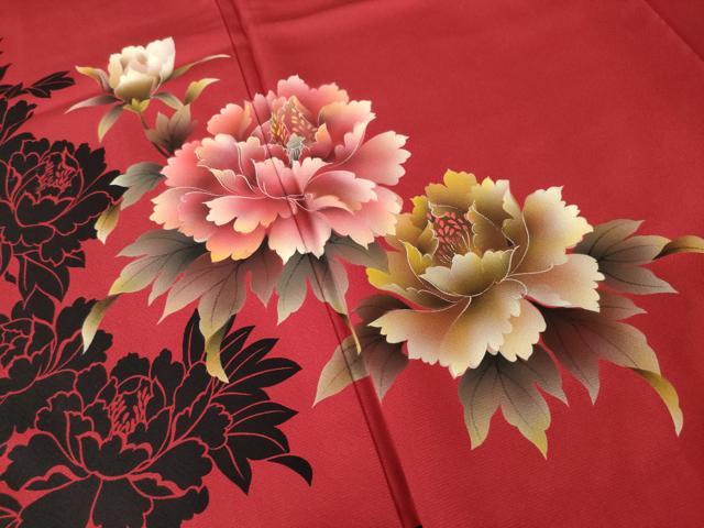 平和屋着物●豪華振袖　舞花文　正絹　逸品　AABH3352ck