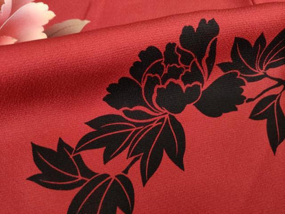 平和屋着物●豪華振袖　舞花文　正絹　逸品　AABH3352ck