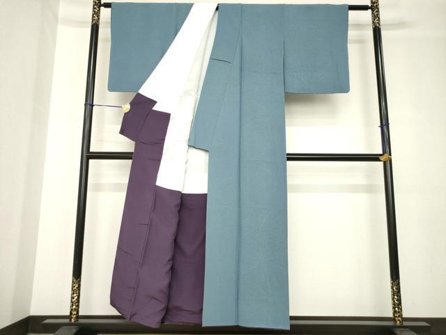 平和屋着物●世界的人形師　辻村寿三郎　ジュサブロー　小紋　舞花文　正絹　逸品　AABH3355ck