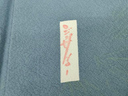 平和屋着物●世界的人形師　辻村寿三郎　ジュサブロー　小紋　舞花文　正絹　逸品　AABH3355ck